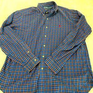 Ralph Lauren Extra-Large Blue Plaid Button Down